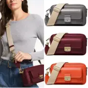 Michael Kors Bradshaw Medium Leather Messenger Camera Crossbody Bag