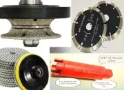 1" Full Bullnose Router Bit 1 3/8" core bit 25 Polish Pad Blade marble concrete