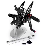 Rearsets Rear Sets Footpegs Footrest Black Fits Kawasaki ZX-R 400 Ninja 18-19 S
