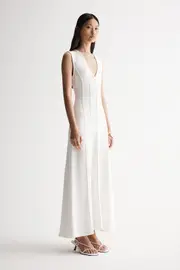 Macy Dress White Size 14 | Elka Collective