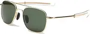 [EnzoDate] US Air Force Aviator Goggles Polarized Military Pilot Bayonet Temples Wire Spatula Men's Classic Retro UV400