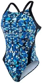 [Nike] Swim Shattered Glass Modern Female Fast Back Tank Youth,Green(300),20