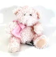 AABOT baby pink bubbles Russ Berrie Teddy Bear vintage 1846 plush