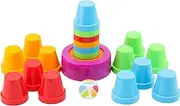 Speed Stacking Cups Set, Colorful Stacking Games Interactive Speeding Cups, Educational Cup Stacking Set Multifunctional Speed Cup Game for Boys Girls Kids Children