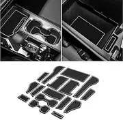 Center Console Liner Mats for Lexus NX 2022-2025 L Accessories Door Slot Mat for 2022-2025 NX250 NX350 NX350H NX450H Cup Holder Insert, Door Pocket Liners 16-PCS/Set (White)