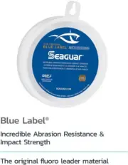 Seaguar Blue Label 100% Fluorocarbon Fishing Line Leader 50LB 50YD Spool