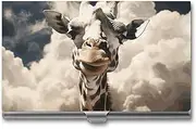 [LKHDS] Slim Aluminum Alloy Business Card Holder Giraffe in The Clouds Pocket Business Card Case Portable Business Card Wallet Business Card Holders Handheld Card Box for Women Men, style, One size, Style