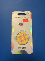 PopSockets Be My Zest Lemons PopSocket Phone Grip Stand Yellow Blue