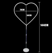 1set 163x69cm Wide heart shape Balloon Column Base And Plastic Poles Balloon ...