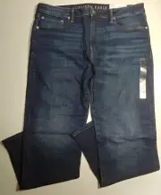 NWT American Eagle Men's AirFlex+ Relaxed Straight Dark Jeans【36 x 34】E566