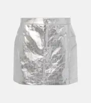[Junya Watanabe] Junya Watanabe Metallic-effect cotton miniskirt AU 10 silver