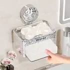 Bathroom Organizer Ventilated Soap Holder Storage Rack with Suction Cup Shelf