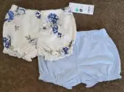 Baby Girls Carter's 2 pk Bloomer Bubble Style Shorts Size 9 12 18 24 months NWT