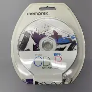 Memorex grafitti CD-R 52x sealed 10 Pack 700mb 80mins Recordable Disc
