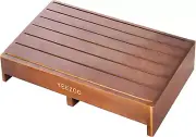 Wooden One Step Stool- Solid Pine Wood Step Riser with Non-Slip Pads, Wood Step