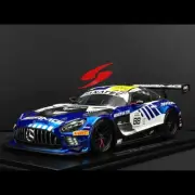 MERCEDES-AMG GT3 - 2ND SPA 24HR. 2022 - 1/18 SCALE SPARK MODEL - DISPLAY CASE