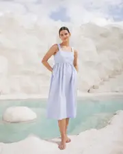 Nina Midi Dress - Blue