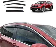 OAD4X4 Weathershields Compatible with Honda CRV CR-V RW Series 2017-2023, Stainless Edge Weather Shields Window Visors Wind Deflectors Sun Rain Guard 4PCS Set