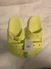 Crocs Unisex Classic Two-Strap Slide Sandals, Yellow Size M5/W6 (38-39)