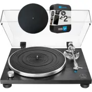 Audio-Technica AT-LPW30BKR Manual Belt-Drive Turntable + Mat w/ 2 Year Warranty