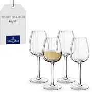 Villeroy & Boch - Rose Garden White Wine Goblet, Set of 4, 125 ml, Crystal Glass