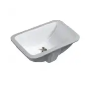 CERAMIC UNDERMOUNT BATHROOM SINK UM-159-W Petite Rectangle