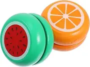 CIYODO 2Pcs Wooden Yoyo for Fun and Educational Playthings Enhances Hand Eye Coordination Portable Design Boys
