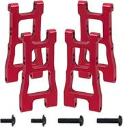 IWBR 4Pack Front Rear Lower Suspension Arms A Arms Fit for Redcat Blackout XTE XBE SC Pro 1/10 RC Monster Truck Upgrade Parts (Color : Red)
