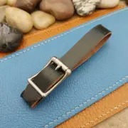 Black Shell Cordovan Pocket Watch Fob Strap & Antique Nickel Finish Buckle