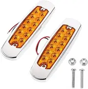 Cabilock 2Pcs LED Side Marker Lights High Visibility Trailer Signal Lights for Trucks Rvs and Trailers Design for Enhanced Road Safety