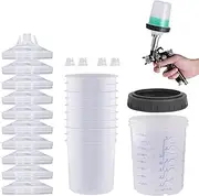 Car Paint Mixing Cup - Paint Measuring Cup - Clear Sketch for Car Spray - 10 Paint Spray Cups with L - Paint Spray Cup - Liner, A-Marking Unutomobillac Spray - Spray Sets, Measuring Cup with Lid for
