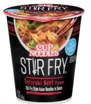 Nissin Cup Noodles Stir Fry Noodle Teriyaki Beef 12 Pack