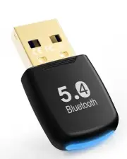 5.4 Bluetooth Dongle - 20M Range USB Adapter for PC, Plug and Play, Supports ...