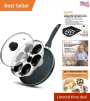 Egg Poacher Pan & Poached Egg Maker, Granite Egg Poacher with 6 Cups - Egg Pa...