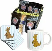3dRose cgb_6152_1 Mom and Baby Kangaroo Design-Coffee Gift Basket, Multicolor