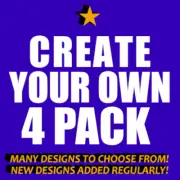 Four 4 Pack of Pin-back Badge Buttons. 1.25 inch CHOOSE ANY FROM OUR LISTINGS