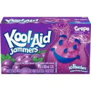 KOOL-AID JAMMERS POUCHES 10x180ml GRAPE 1 BOX - SAFE AND SECURE