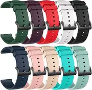 Chofit 10 Pack Silicone Bands intended for Amazfit GTS/GTS2/ GTS 3/GTS 2e/GTS 2 mini, 20MM Band Replacement Quick Release Watch Straps intended for Amazfit Bip U Pro/Bip/Bip Lite/Bip S/Bip S lite/Bip U