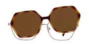 Geometric Clip-On Metal Men's Glasses Online Rose-Gold Size 54 - Lenses Included - Private Health Rebate - Blue Light Block - SmartBuy Collection
