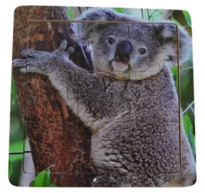 9 Pcs Wooden Australian Animal KOALA Jigsaw Puzzle Toddler Kids Toy ELKA
