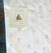 Carters Classics 90's Blanket Pink Blue Yellow Flowers Dots Cotton NOS Floral