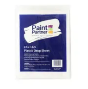 Paint Partner 2.6 x 3.6m Clear Plastic Drop Sheet & Free shipping AU