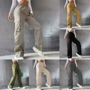 Comfortable Pants Women With Pocket Cargo Pants Casual Elasticated Waist