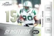 2009 Playoff Prestige Touchdown Sensations Game Worn Thomas Jones Jets
