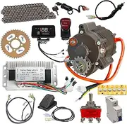 YC Yier 72V 1000W Brushless DC Motor & Gearbox & Controller & 428 Sprocket Pedal for Electric Dirt Bikes, Go Karts, Golf Carts,ATVs, Quad, Buggies,Drift Trikes, Tricycles, Motorcycle, Scooters