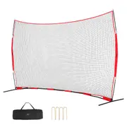 Barricade Backstop Net, 16x10 ft Ball Sports Barrier Netting, Portable Practice Equipment with Carry Bag, Protection Screen for Baseball Softball Lacrosse Soccer Hockey Training, for