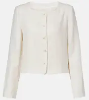 [Posse] Posse Emma cropped linen jacket UK 16 white
