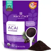 Navitas Organic Acai Powder Superfood Wild Berry Taste Large 4 oz Bag
