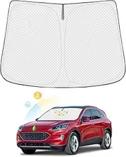 Windshield Sun Shade for 2020-2024 2025 Ford Escape Accessories Thicken 6-Layer Foldable Front Window Sunshade Sun Visor Protector Block UV Rays Keep Vehicle Cool