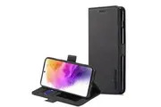 For Samsung Galaxy A73 5G SupRShield Wallet Leather Card Holder Flip Protective Shockproof Magnetic Case Cover (Black)